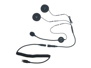 5 Pin Stereo Headset for Open Face/Modular Helmet w/ Boom